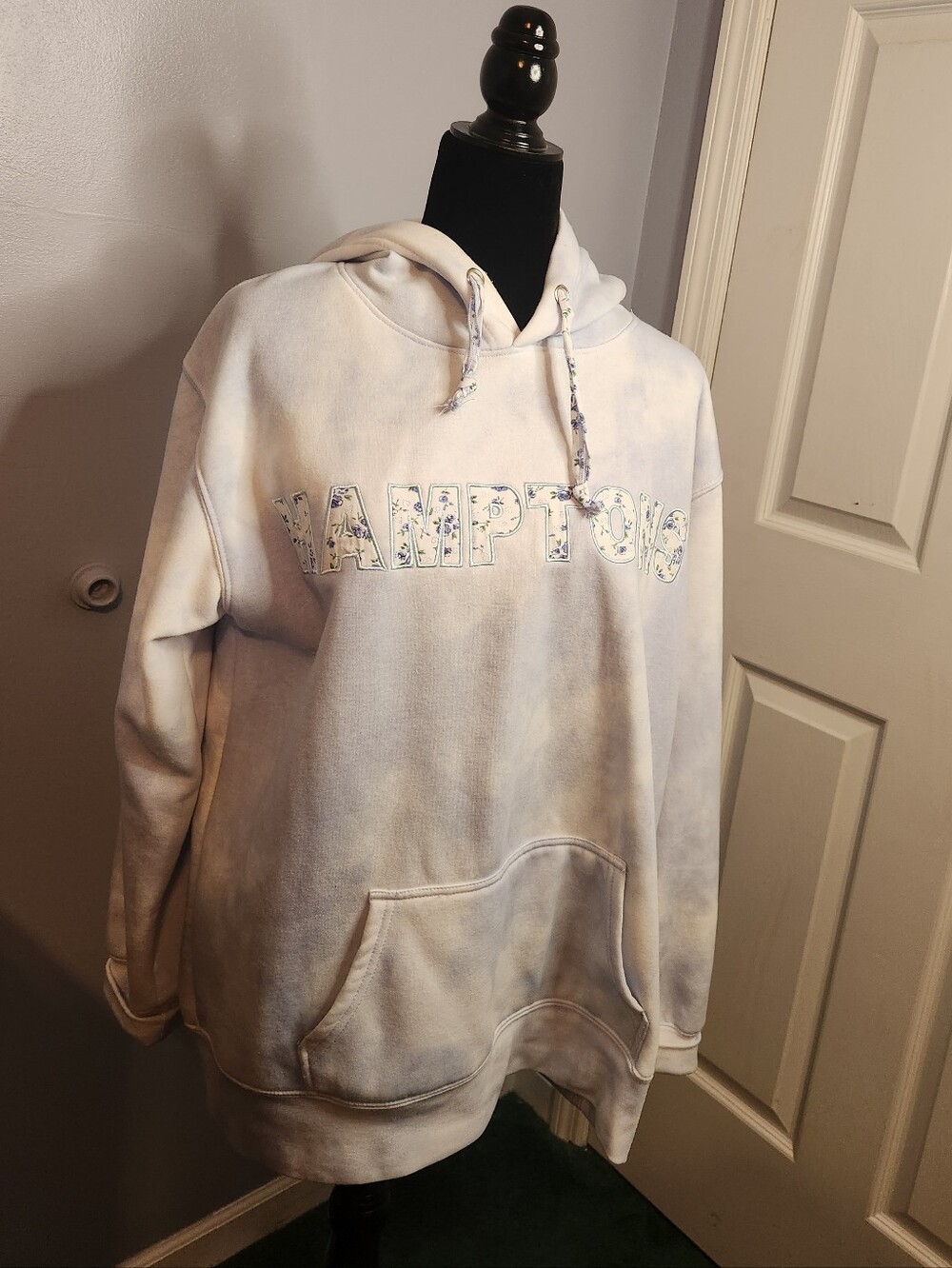 Ocean Drive Hamptons Hoodie Blue/White Tie Dye Size Large Hoodie